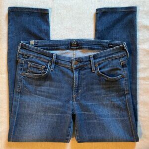 Citizens of Humanity Arielle Mid Rise Slim Jeans, Dark Wash, Sz 28, 25" Lgth*